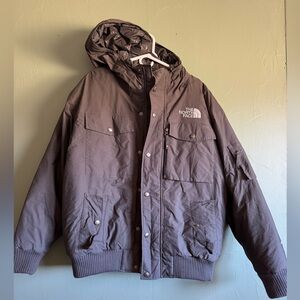 The North Face Men's Gray Hooded Winter Jacket